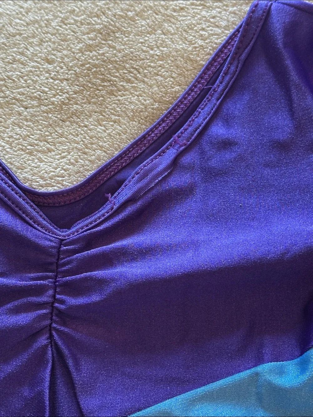 Vintage Gym-Kin 80s 3-Pc Purple Long-Sleeve Gymnastics Leotard & Warm Up Suit